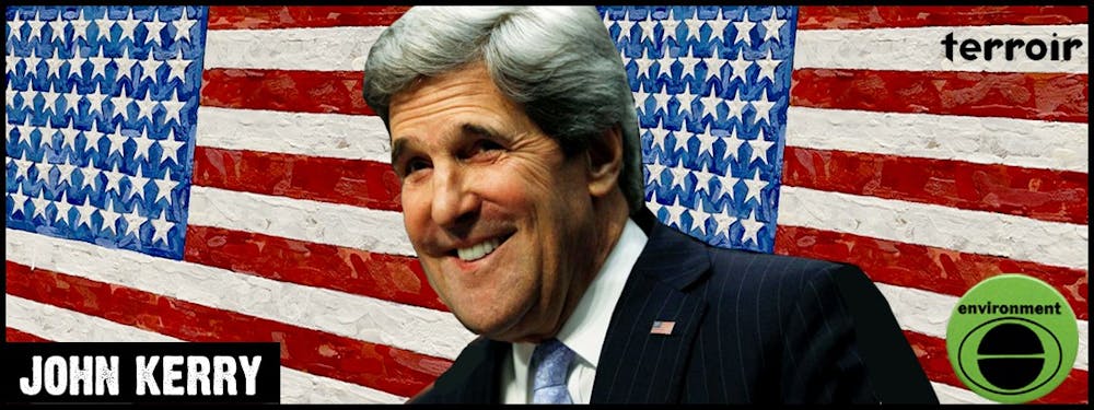 John Kerry wearing a suit and tie