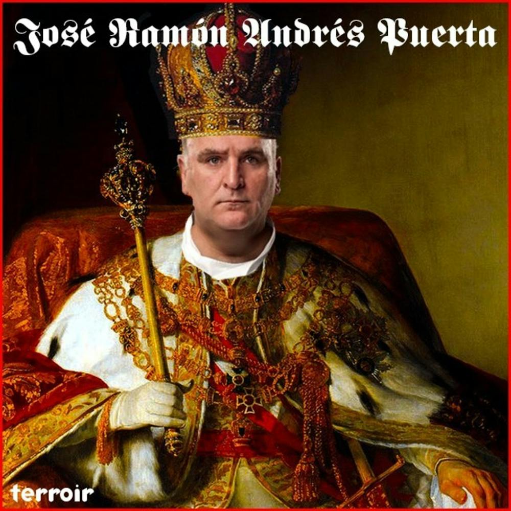 Jose Andres holding a book