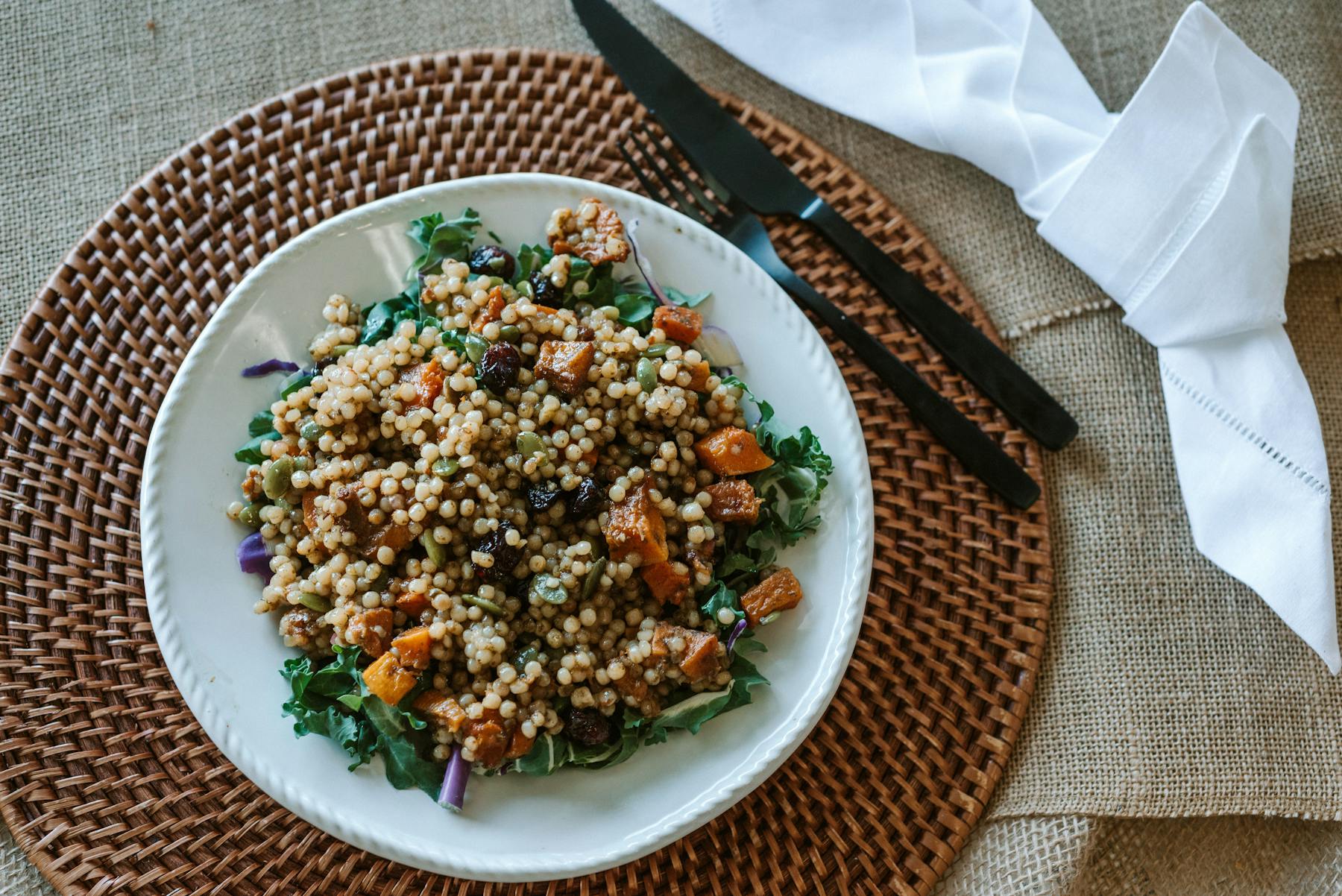 a plate of food on a table