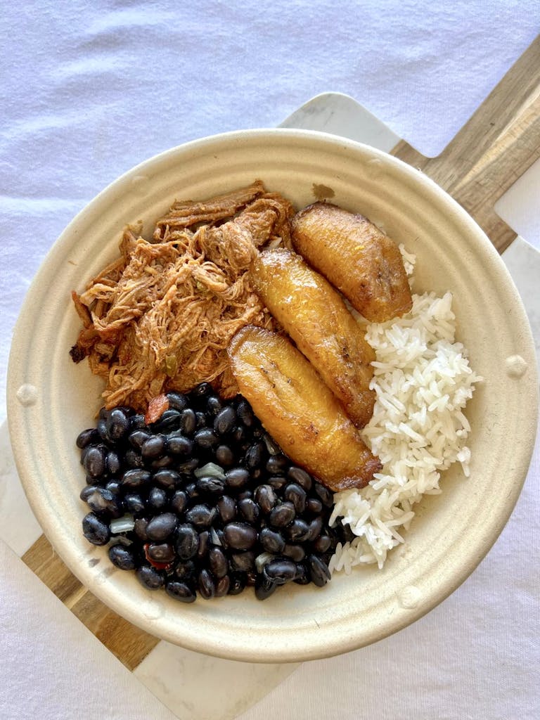 a plate of food on a table