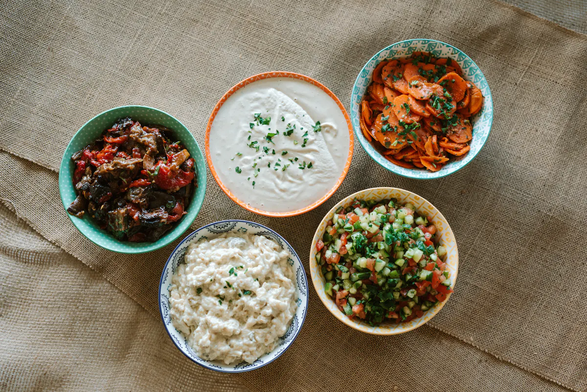a bowl of food on a table