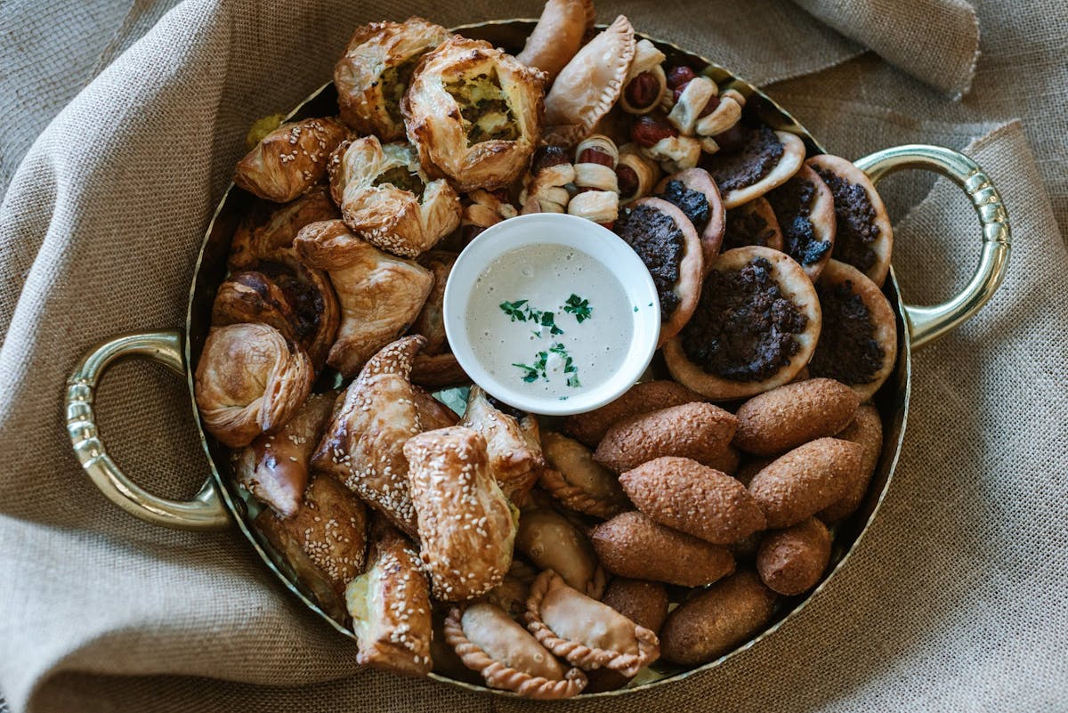 a plate of food on a table