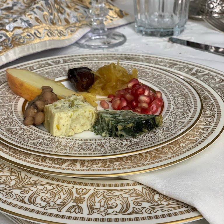a plate of food on a table