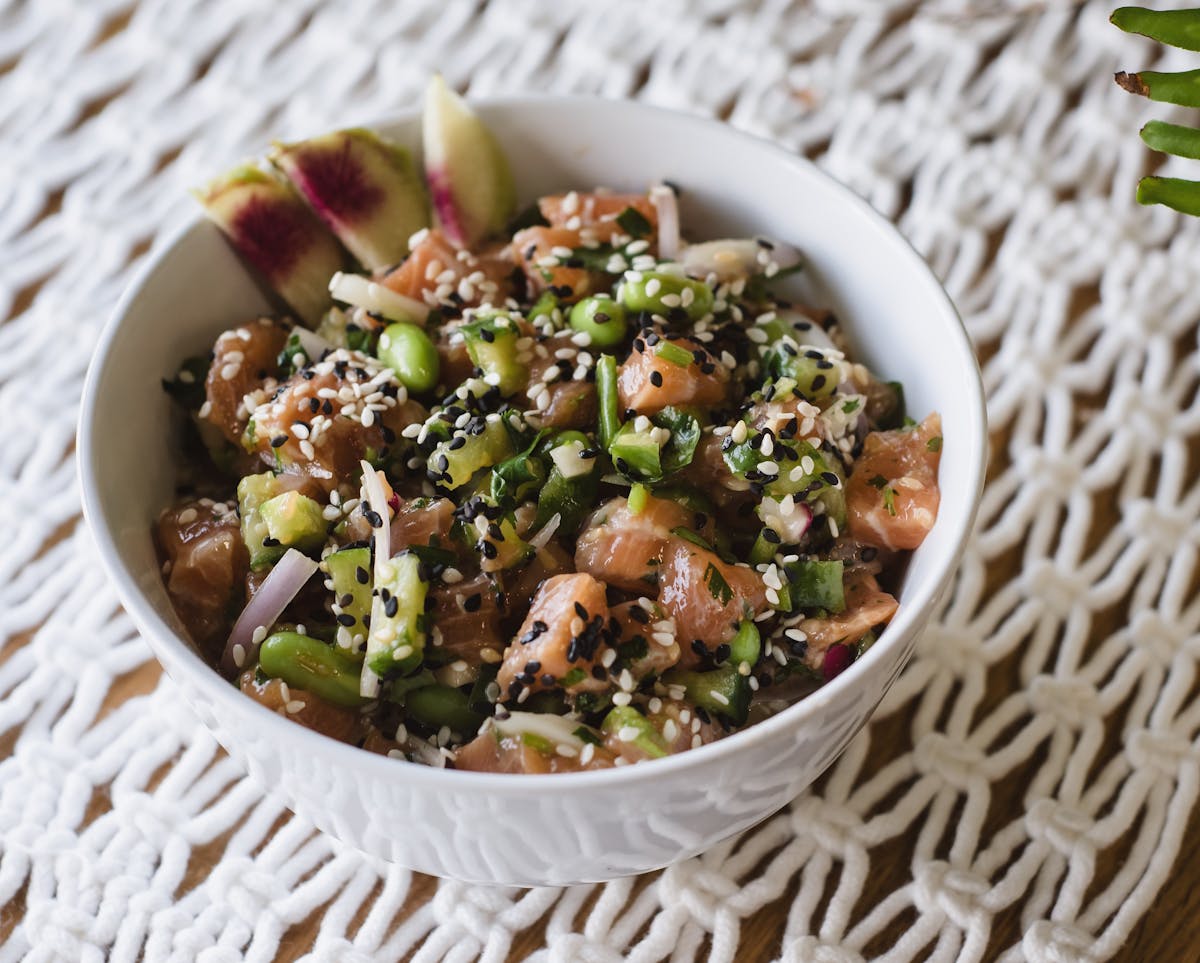 a bowl of food on a plate