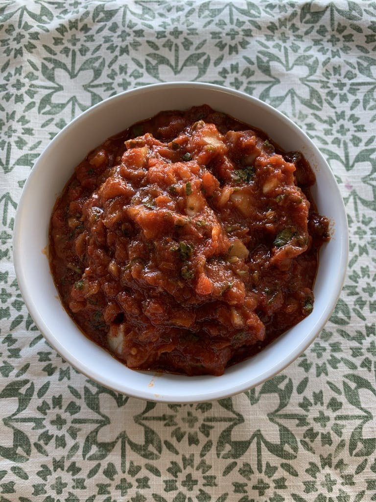 a bowl of food on a plate