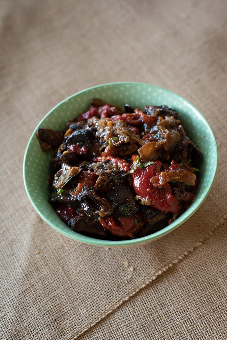 Roasted Eggplant & Peppers