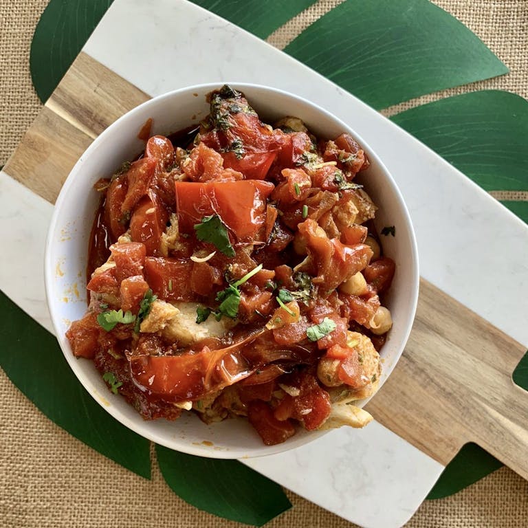 a bowl of food on a plate