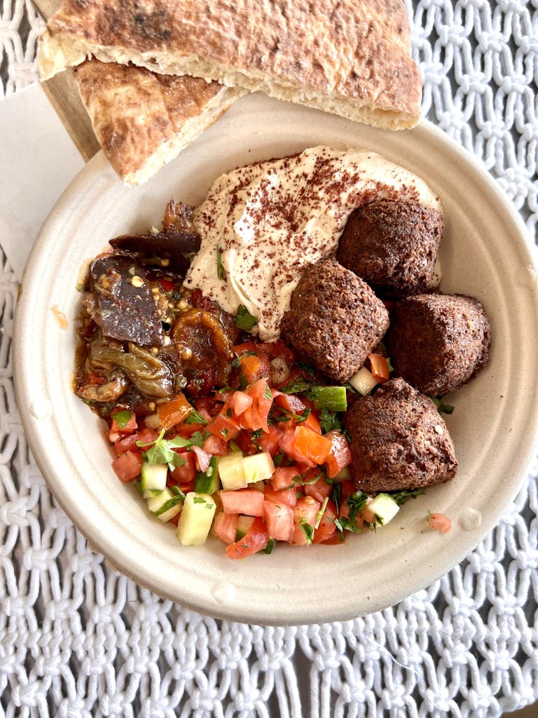a bowl of food on a plate