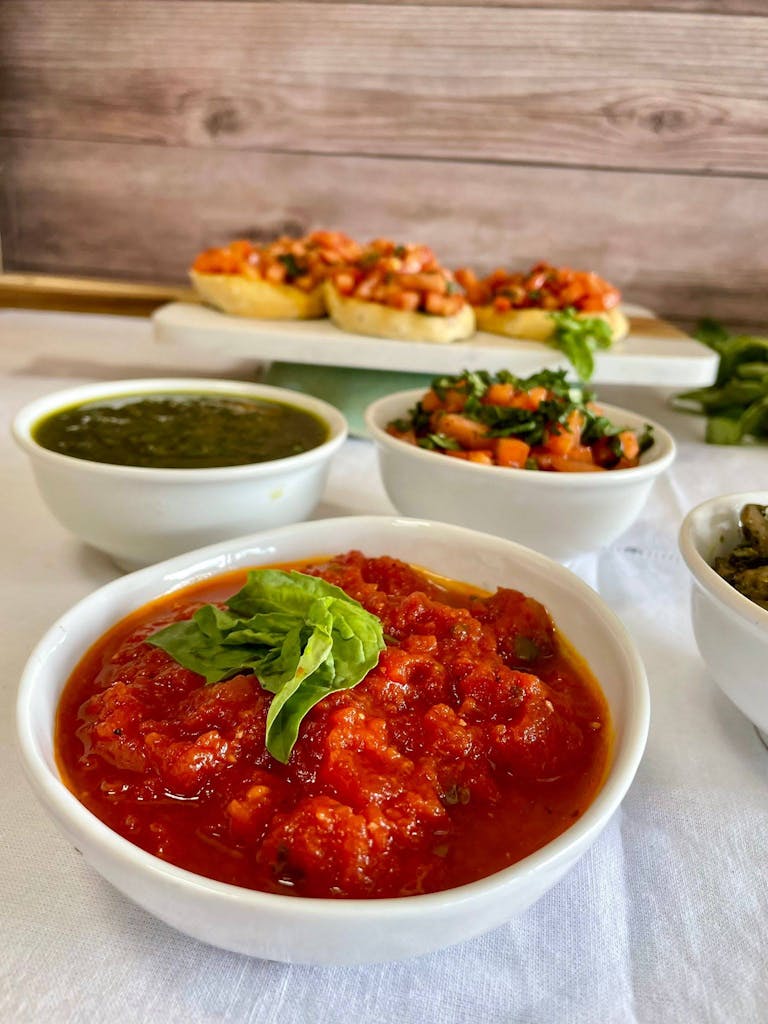 a bowl of food on a table