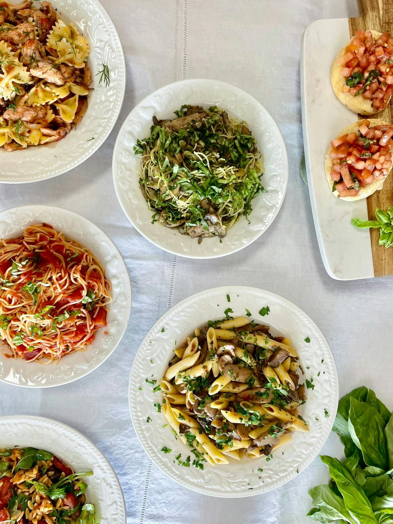 a bowl filled with different types of food on a table