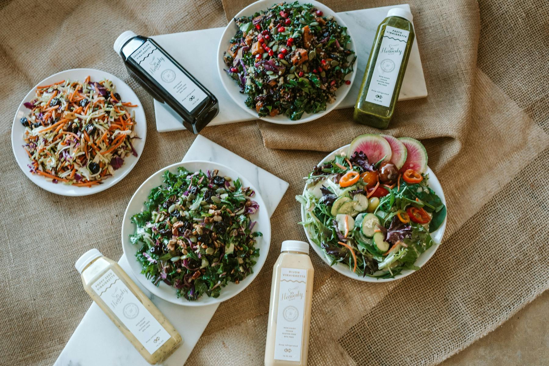a box filled with different types of food on a table
