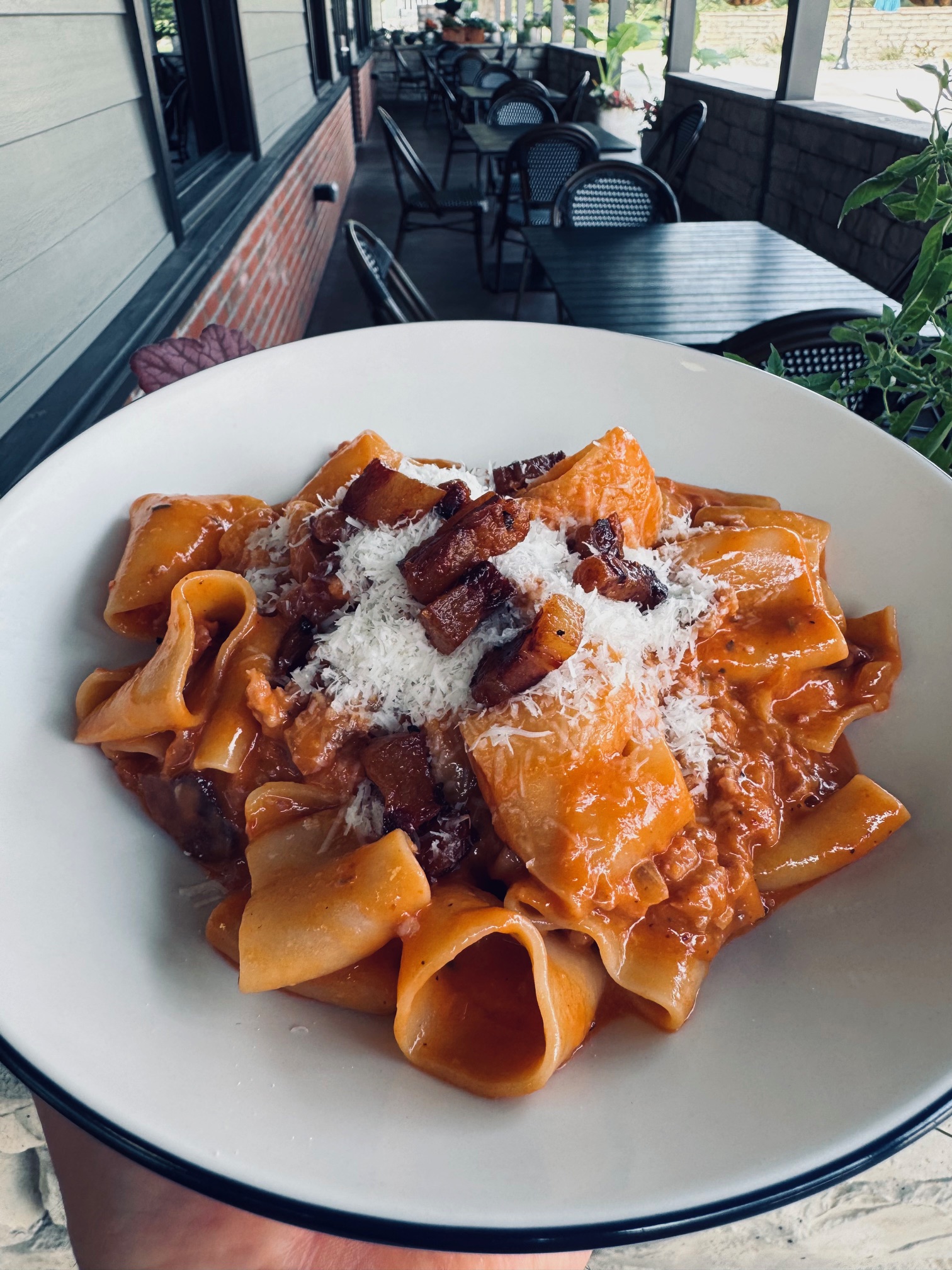 a plate of food on a table
