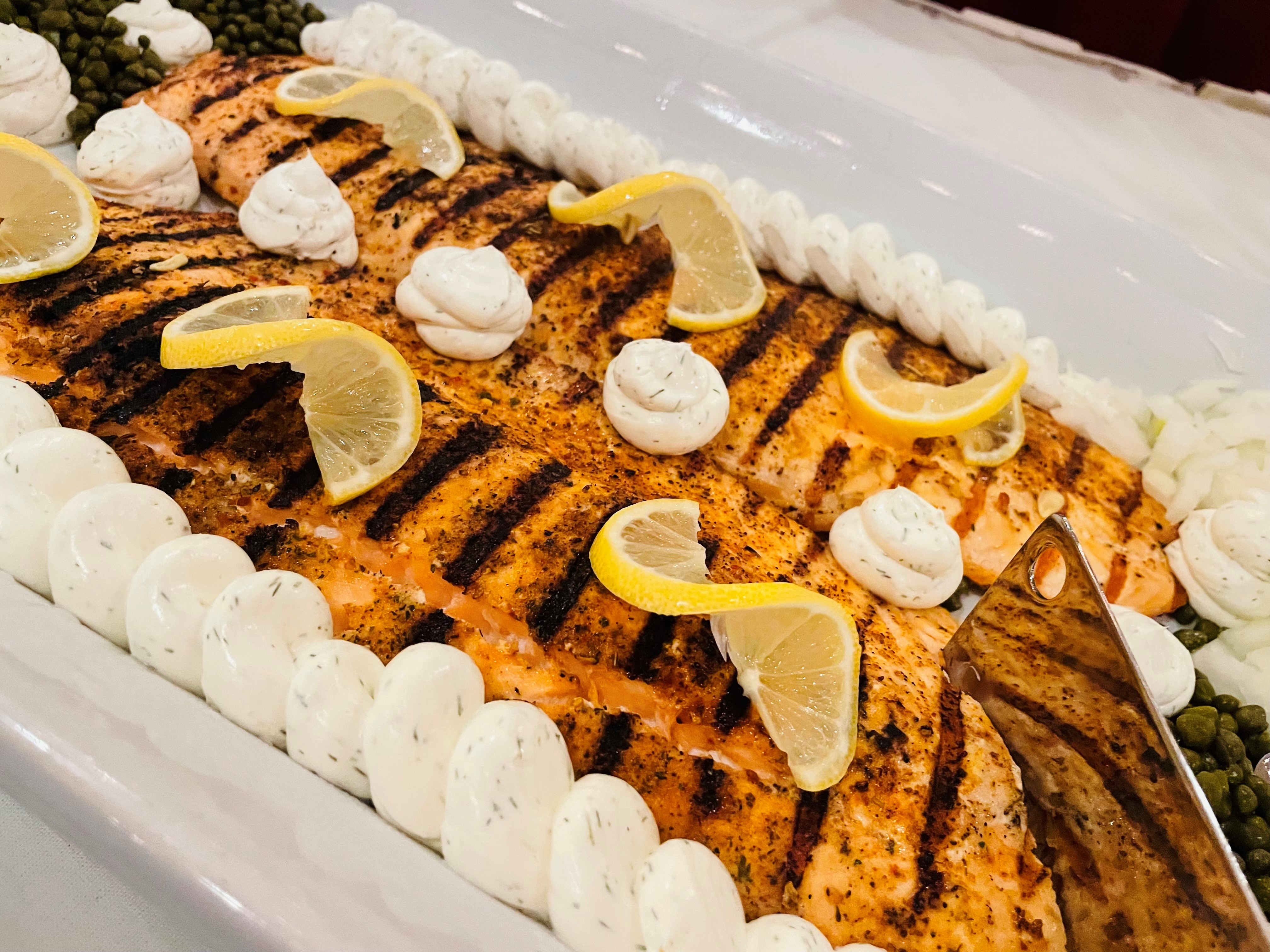 a close up of food