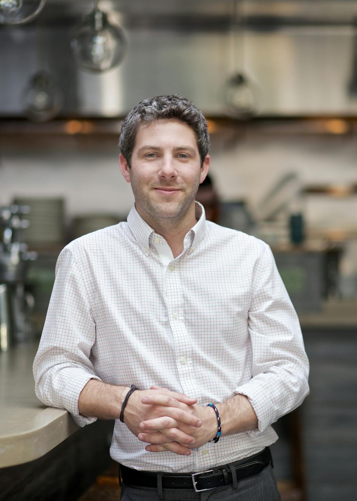 a man standing on a table