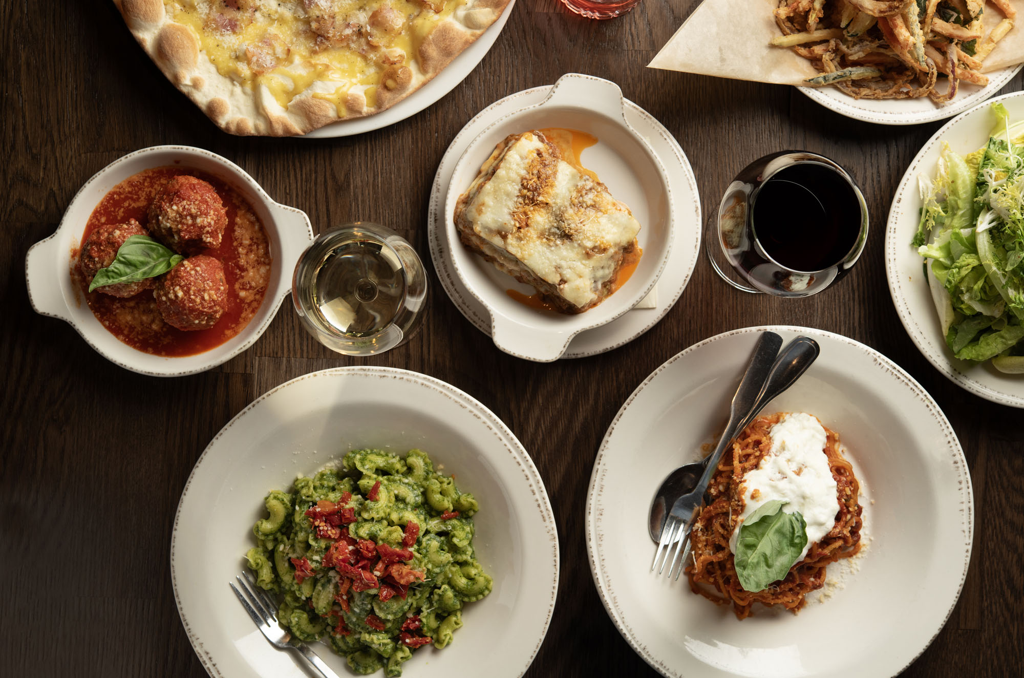 a bowl filled with different types of food on a plate