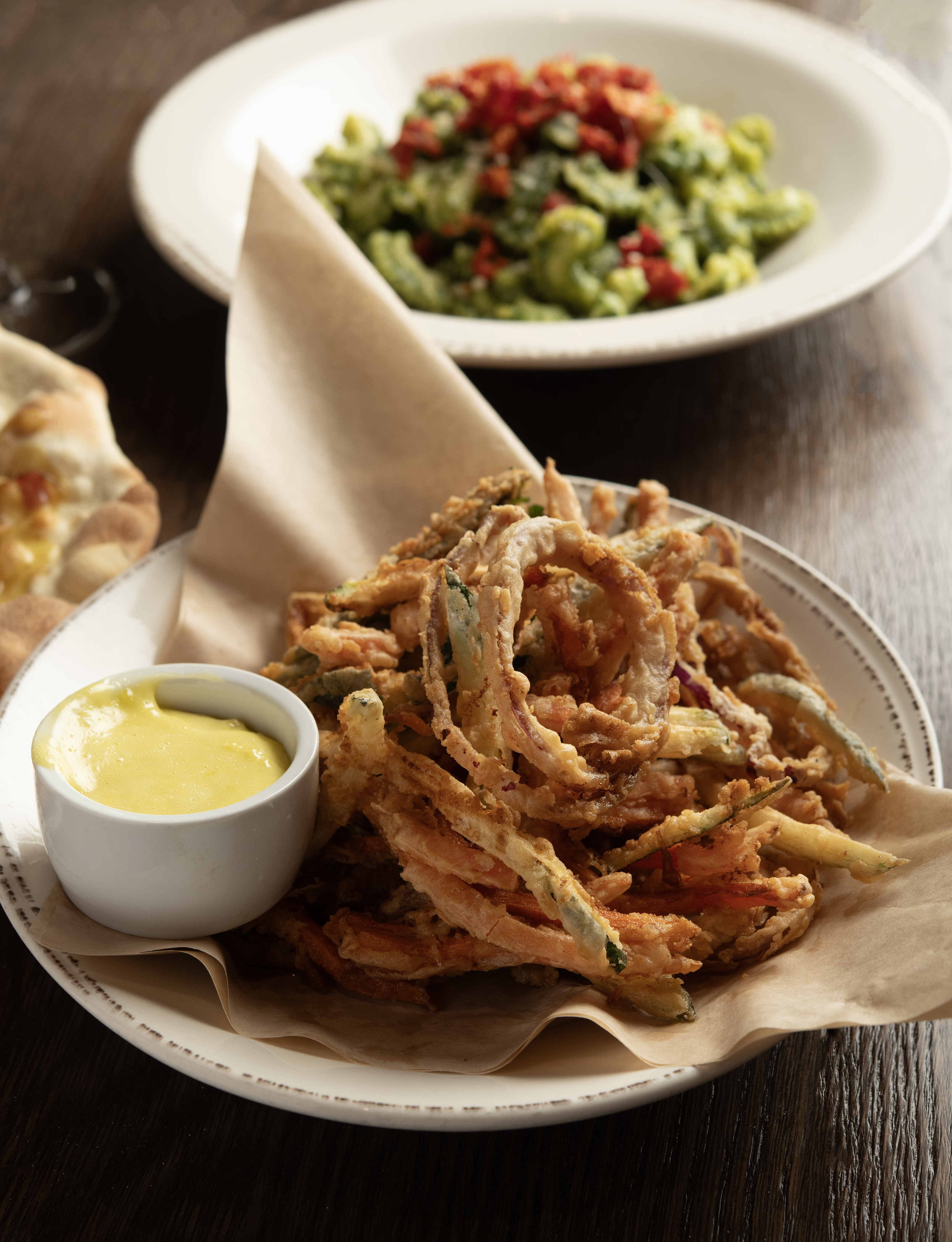 a plate of food on a table