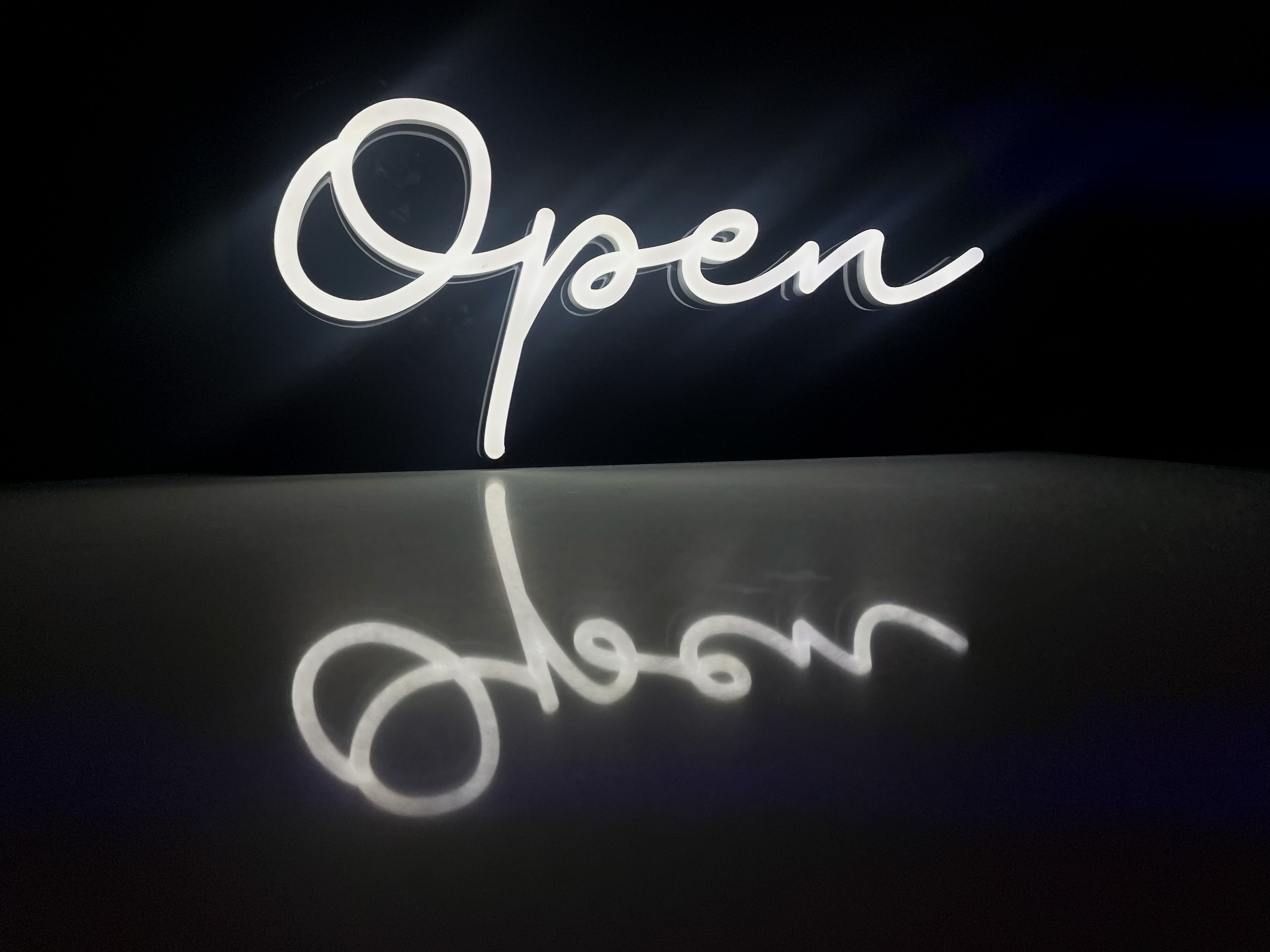 open sign