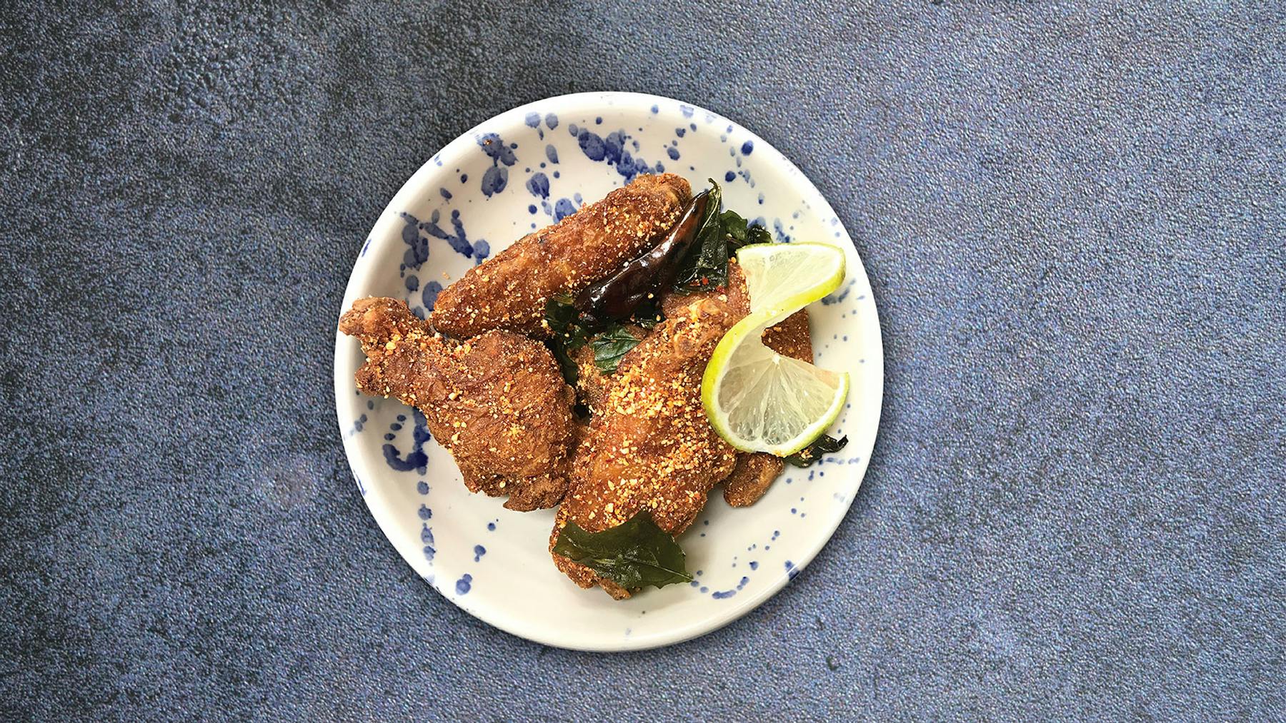 a plate of food sitting on a table