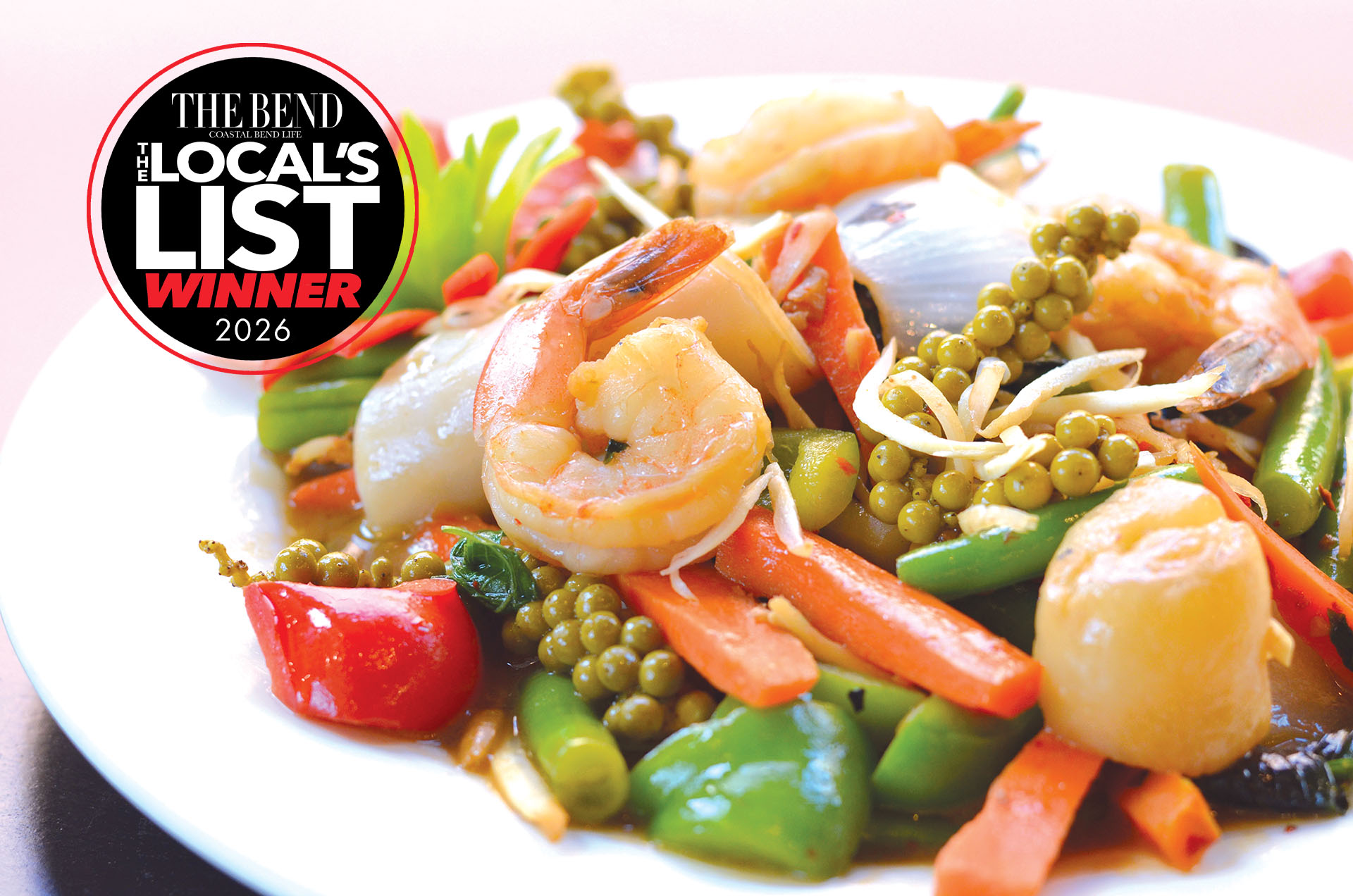 Seafood Pad Cha with Local's List winner badge