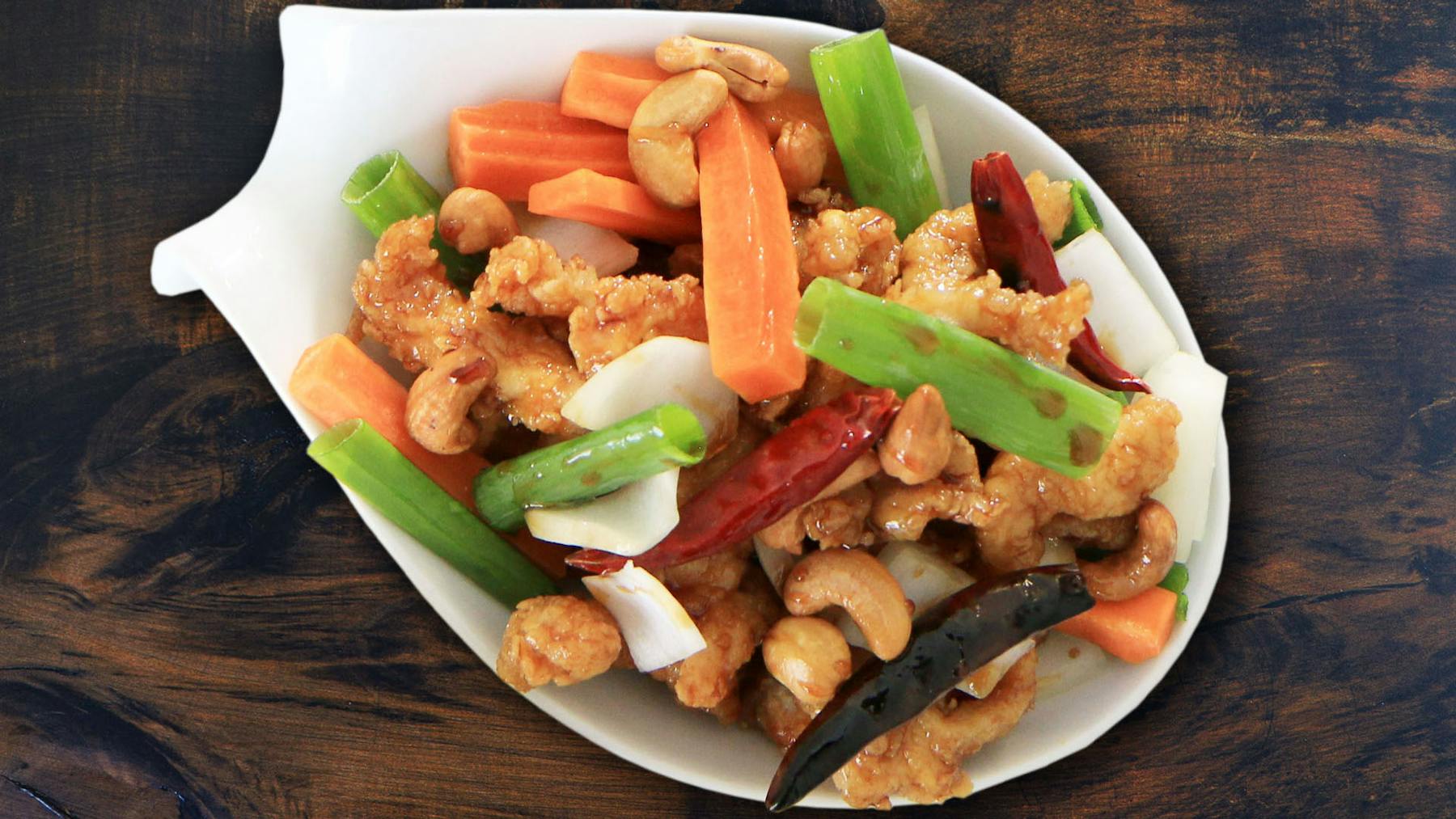 a plate of food on a table