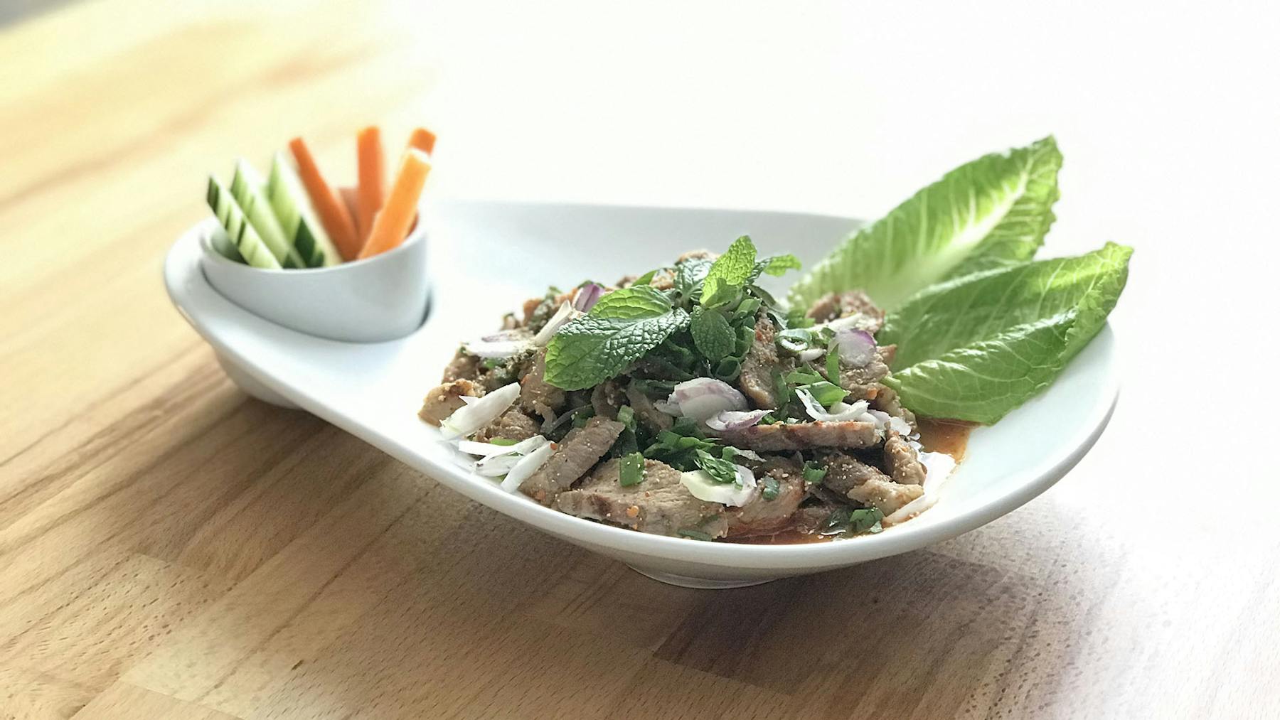 a bowl of food on a plate
