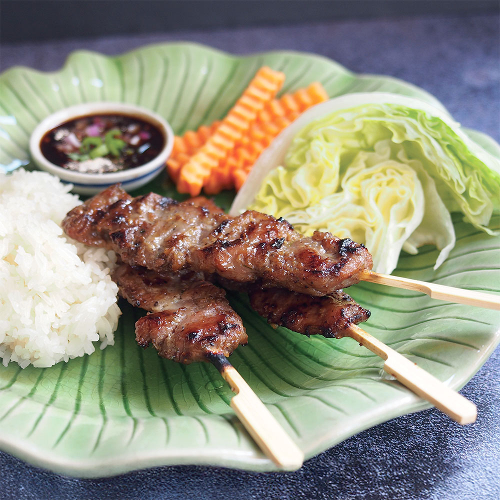a plate of food with broccoli