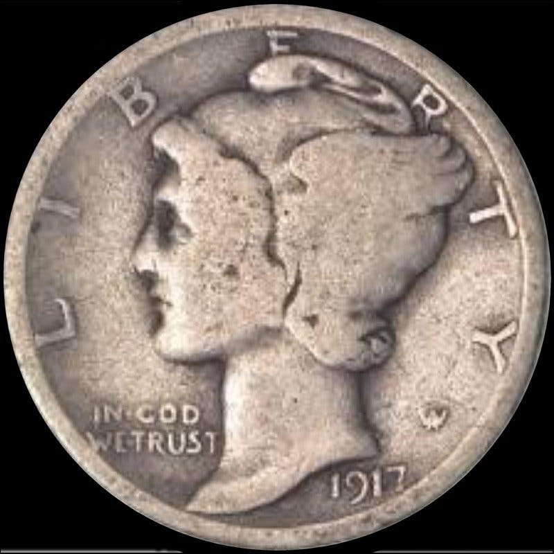 a close up of a coin