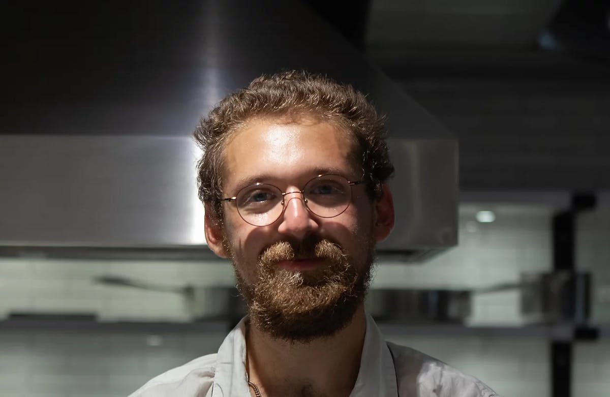 a man wearing glasses