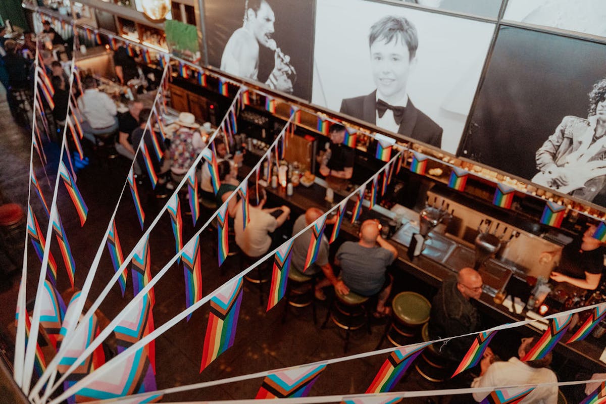 a group of people in a room