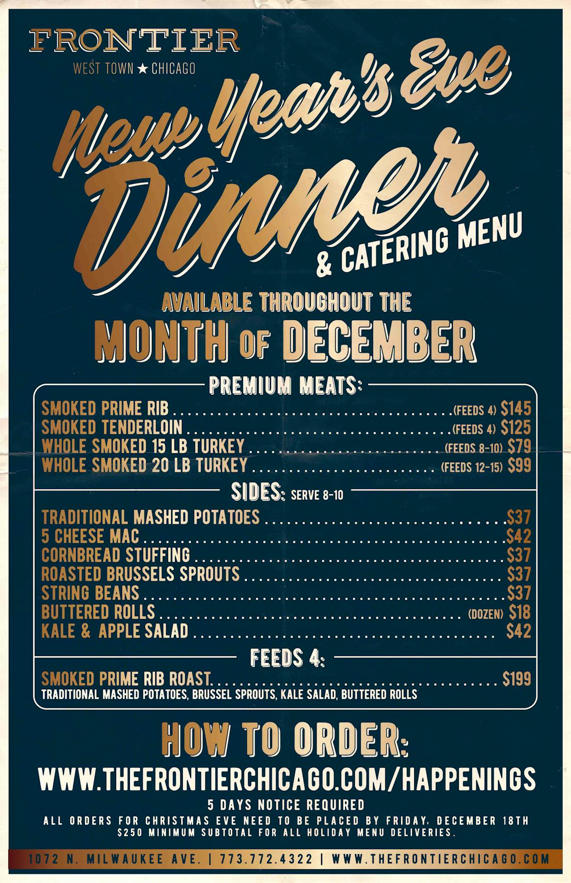 New Year S Meats The Frontier Frontier Christmas 2021