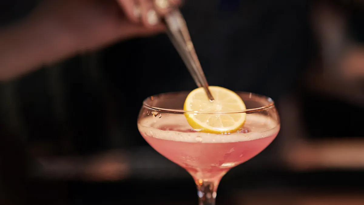 a close up of Alter Ego handcrafted cocktail