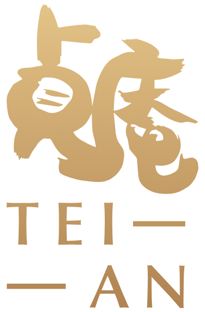 a gold text on a black background