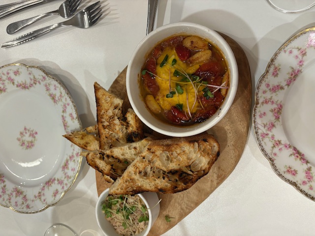 a plate of food on a table