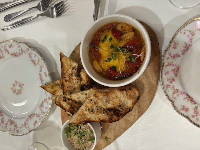 a plate of food on a table