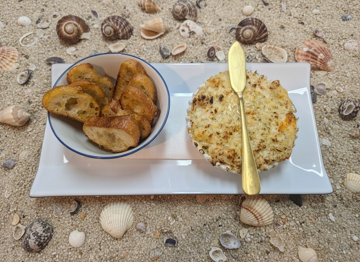 Dungeness Crab and Charred Corn Gratan