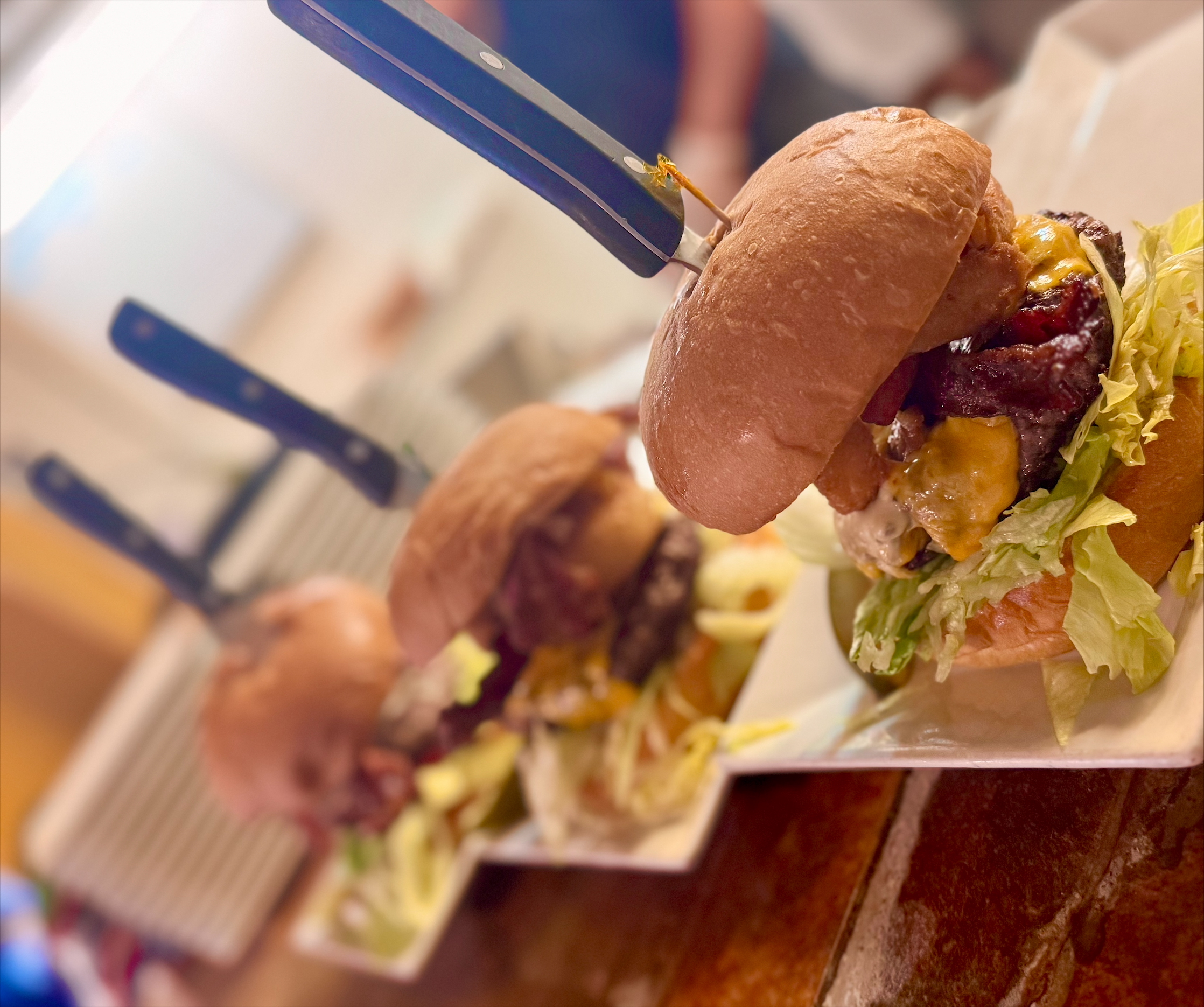 a close up of a sandwich sitting on top of a table