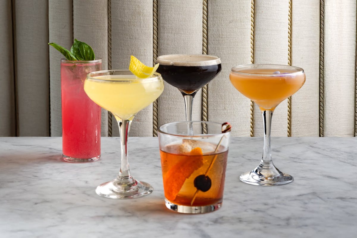 Different cocktails side by side