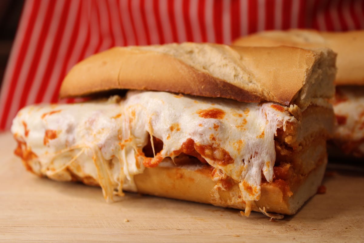 a close up of a sandwich