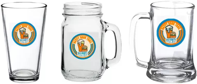 a glass mug on a table