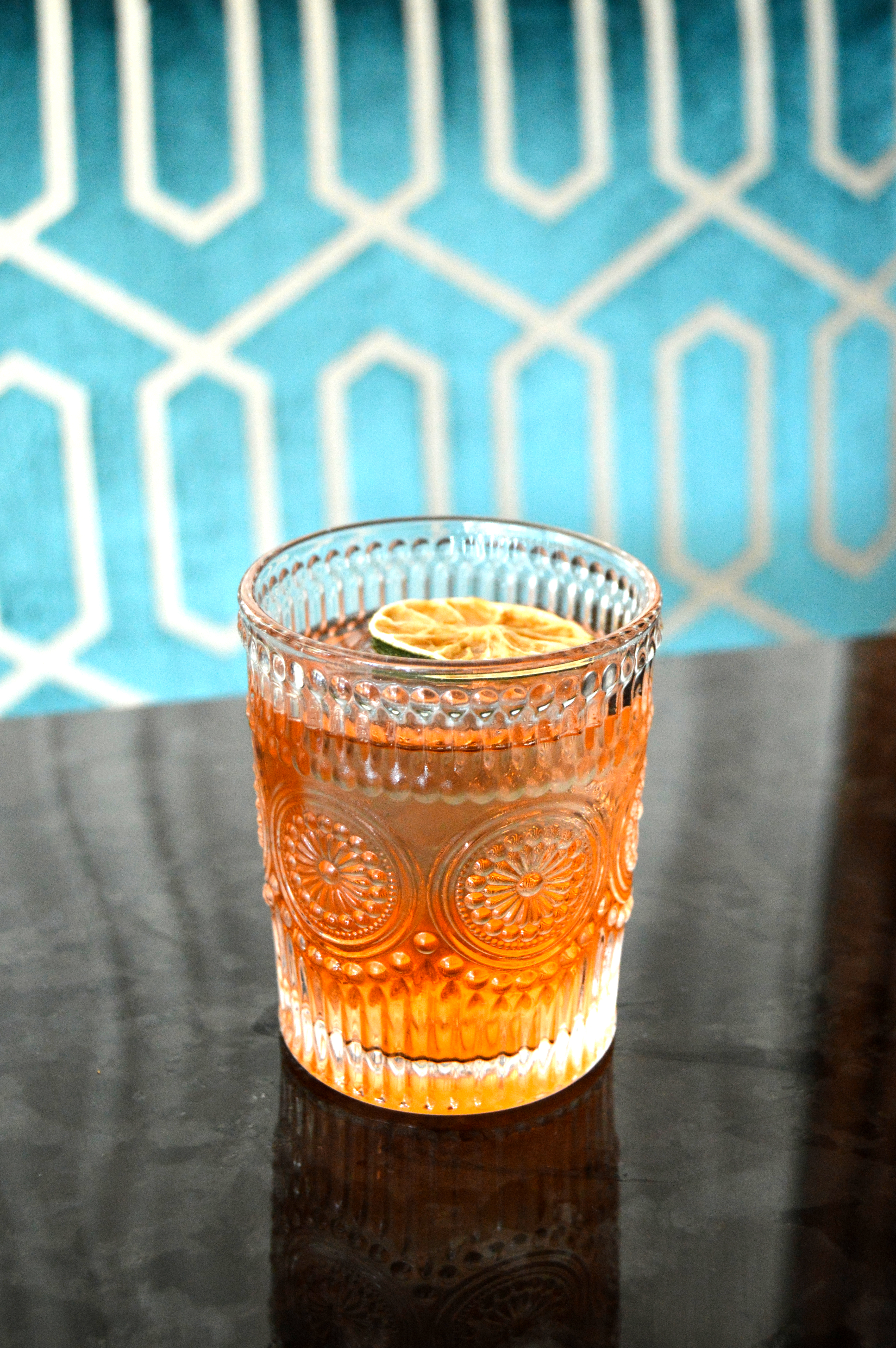 a craft cocktail at Tzeva in downtown Sarasota