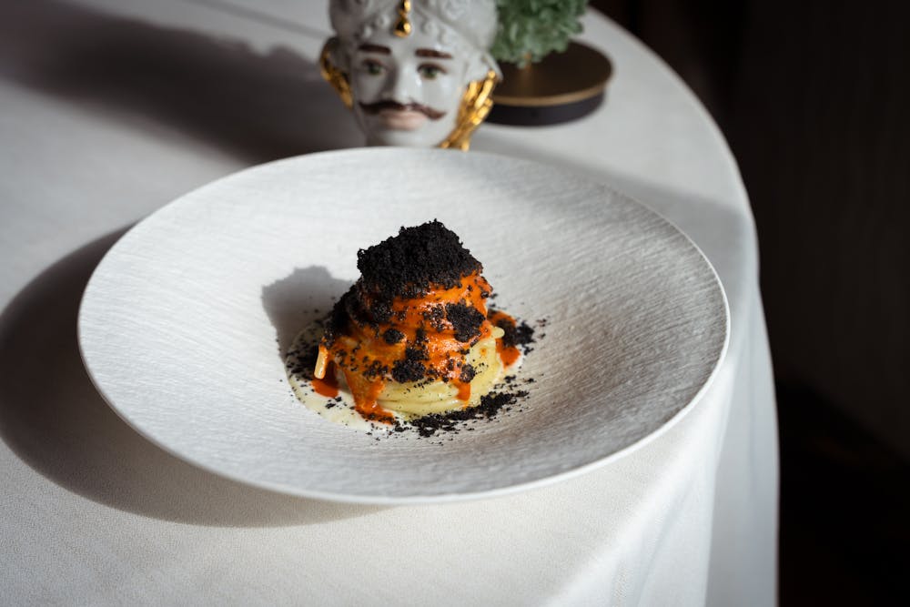 a plate of food on a table