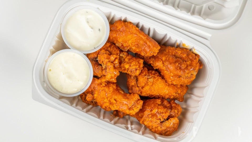 a tray of food on a plate
