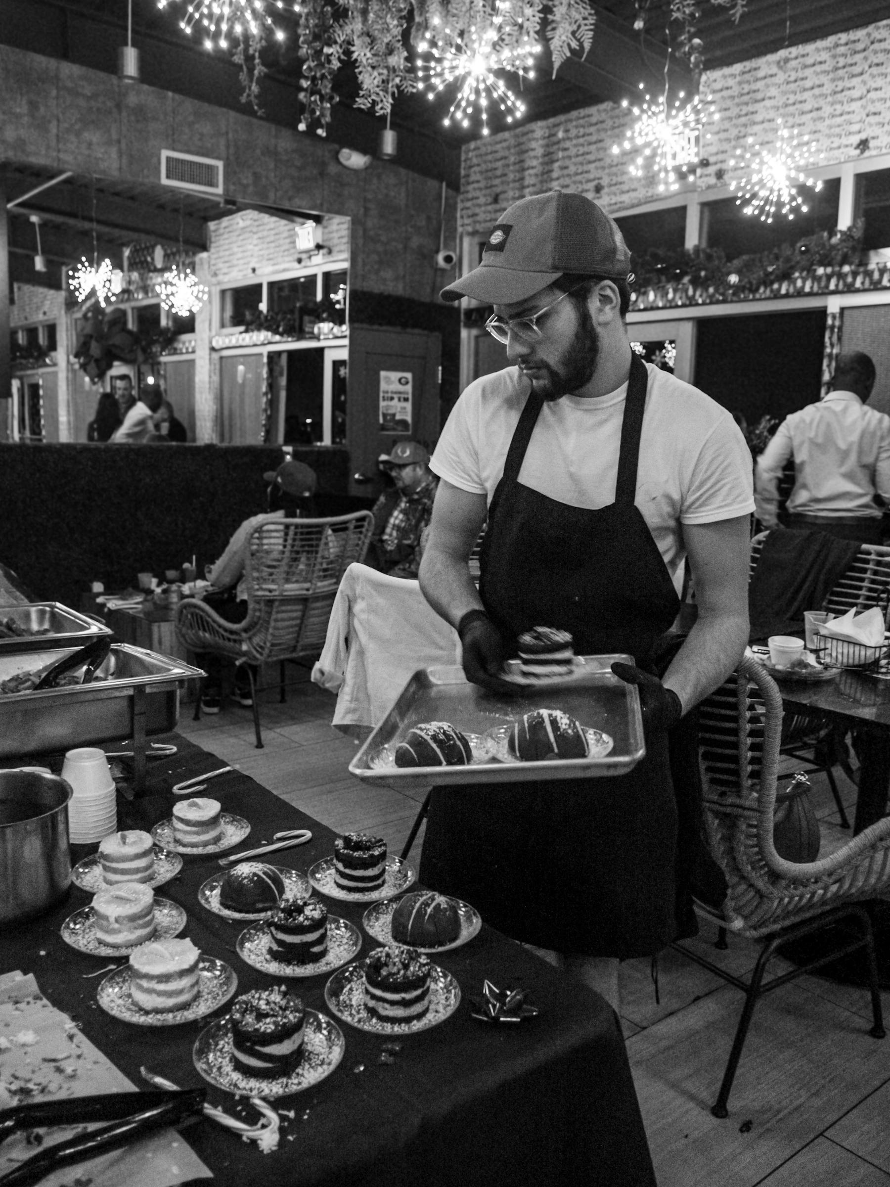 a group of people sitting at a table