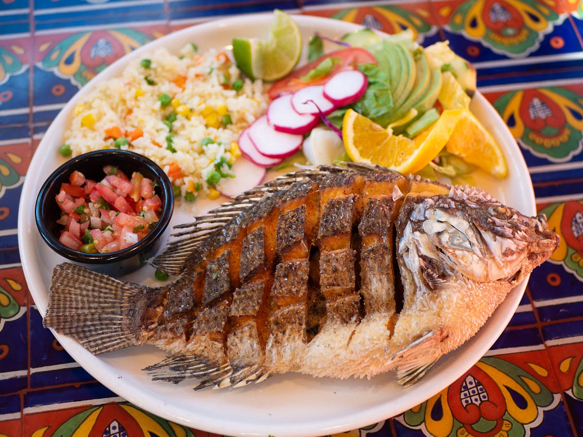 a plate of food on a table