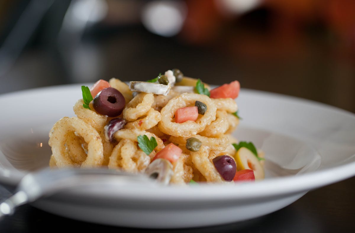 a close up of a plate of food