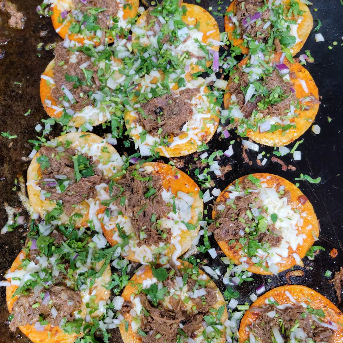 a close up of many different types of food