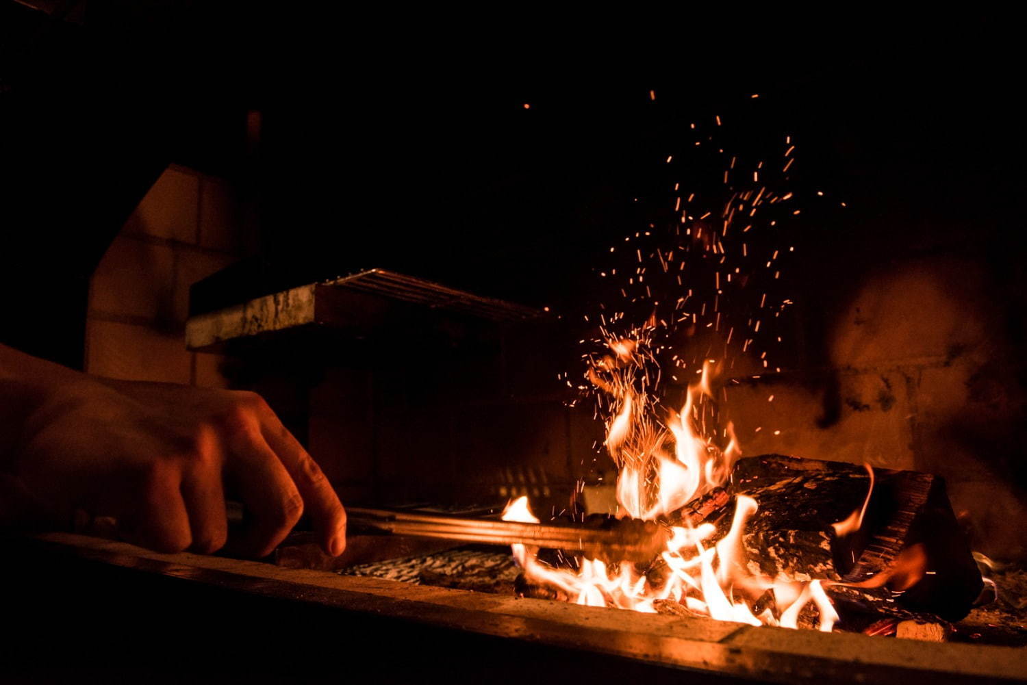 a close up of a fire oven