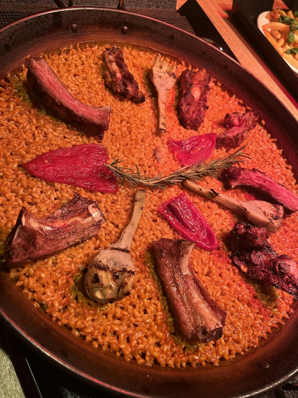 a pan of food on a plate