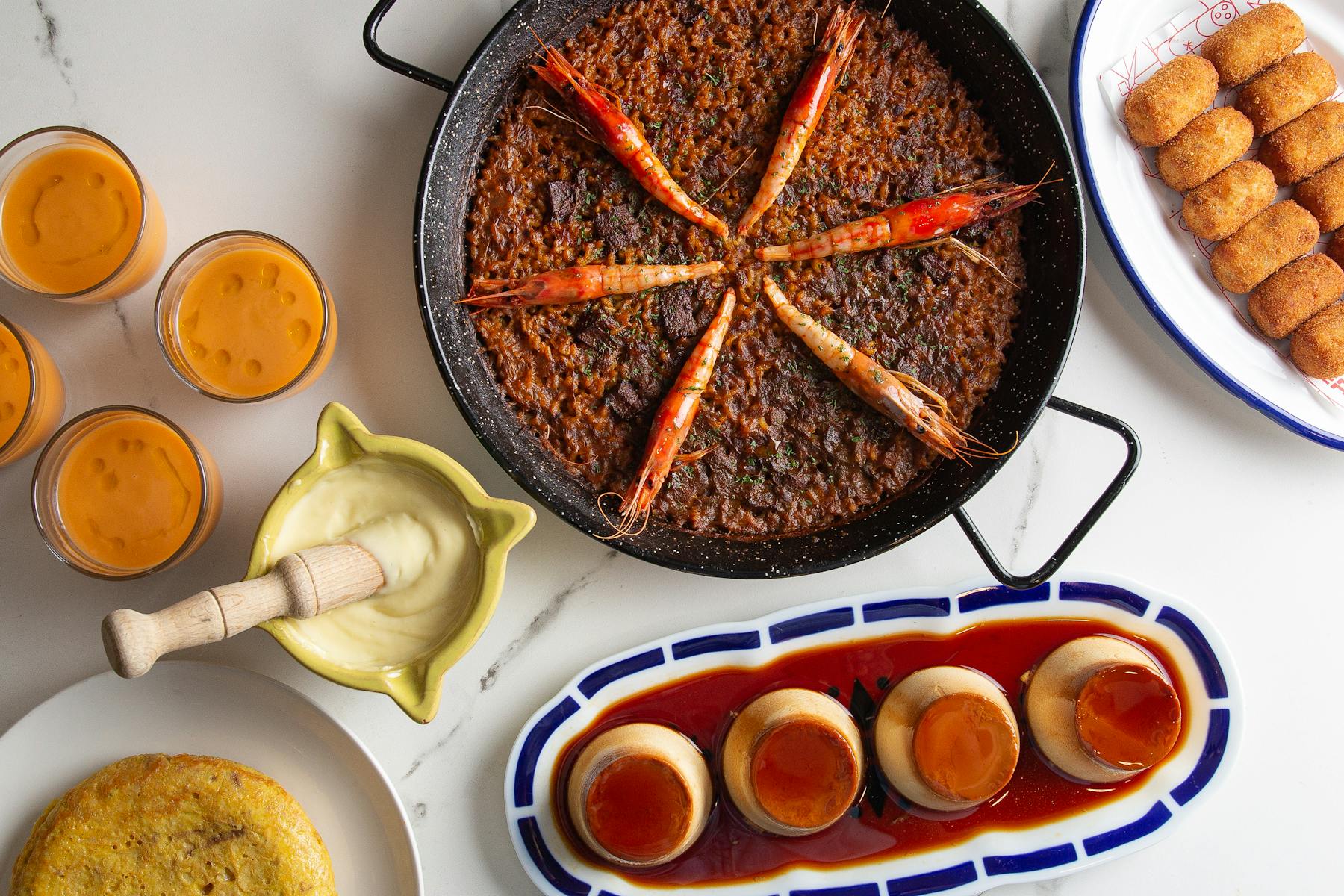 a plate of food on a table