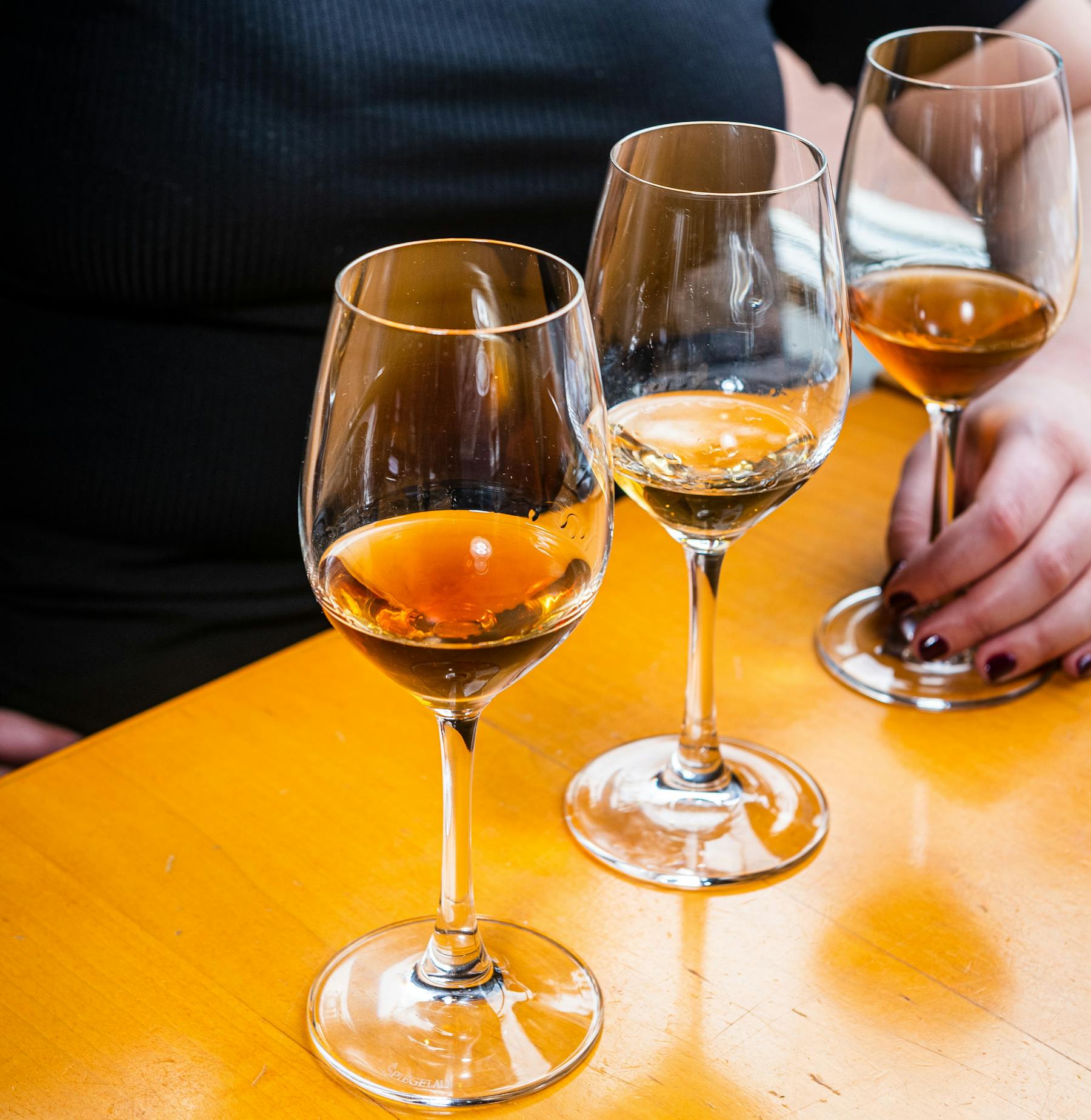 a close up of glasses